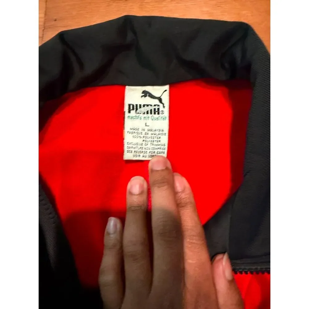 uma Men’s Black & Red Full-Zip Track Jacket Size Large
